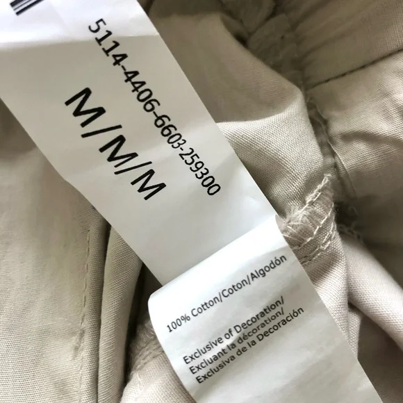 NWT Charlotte Russe Light Beige Cargo parachute Pants - Picture 3 of 11